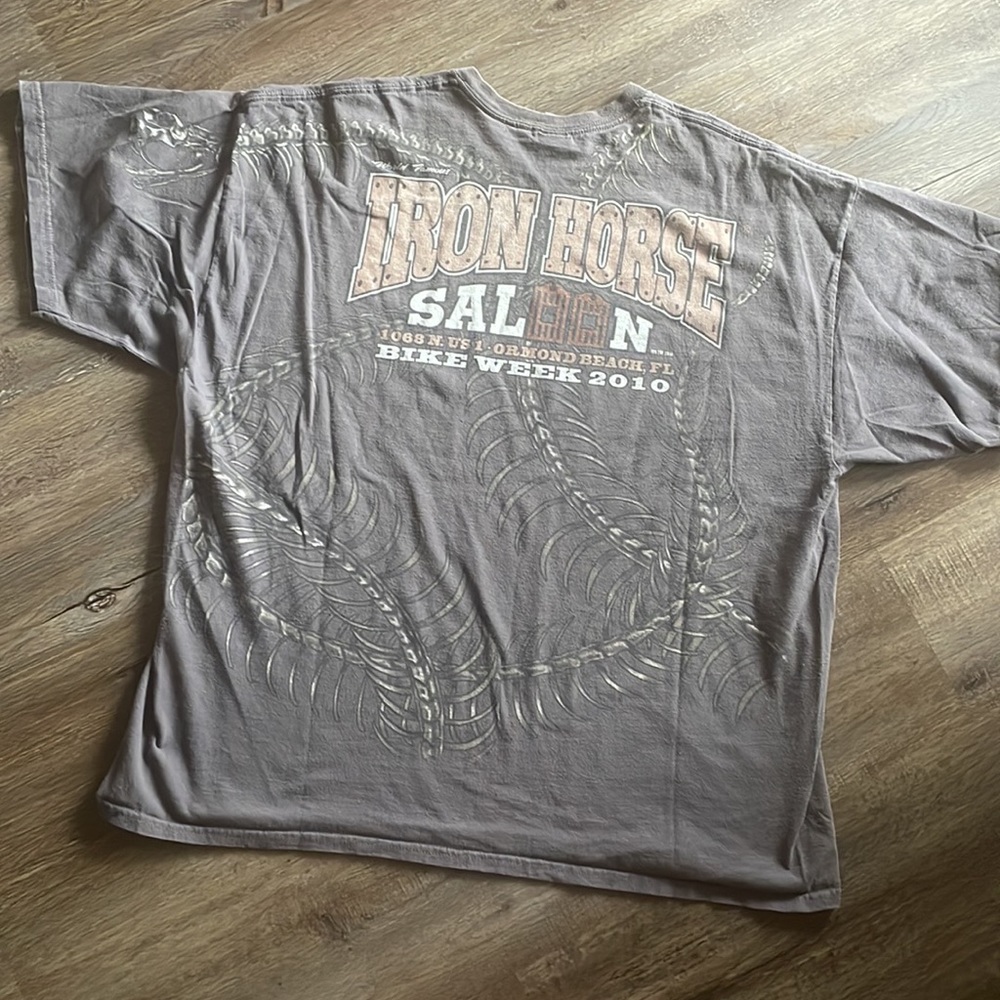 🎉 2010 Iron Horse Saloon Daytona Bike Week Skeleton Snake T Shirt XXL